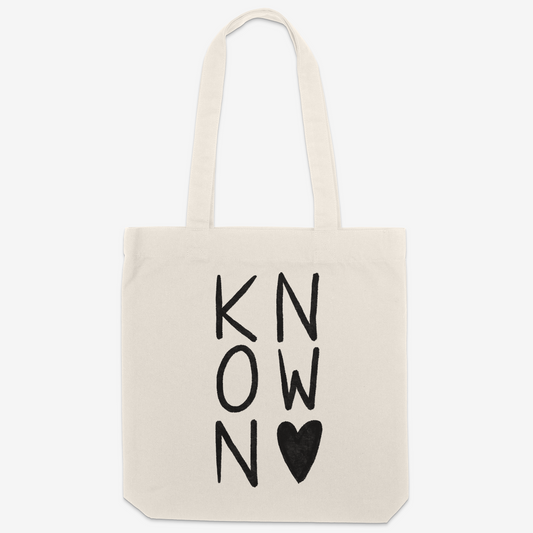KNOWN Heart Canvas Tote Bag