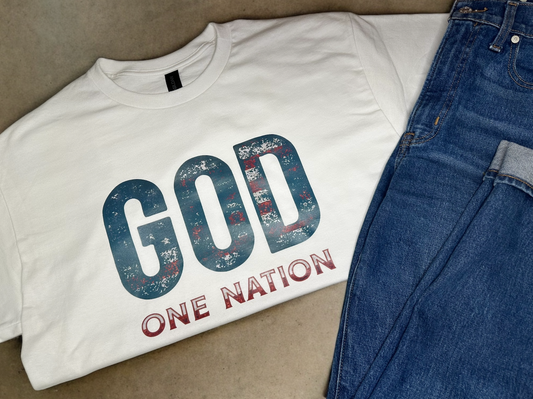 One Nation Under God T-Shirt - White